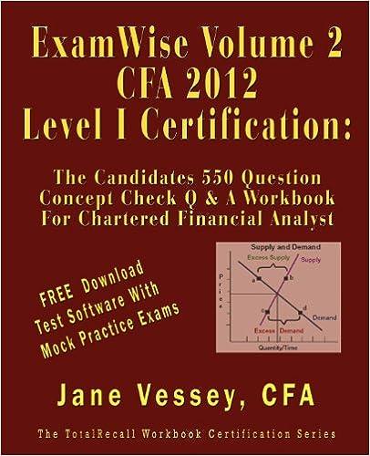 examwise volume 2 cfa level i certification the candidates 550 question concept check q and a workbook for