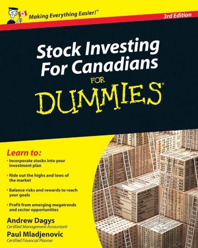 stock investing for canadians for dummies 3rd edition andrew dagys, paul mladjenovic 0470736844,