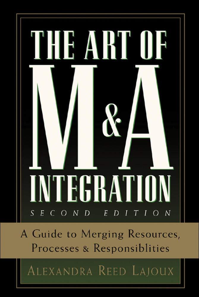 the art of m and a integration a guide to merging resources processes and responsibilties 2nd edition