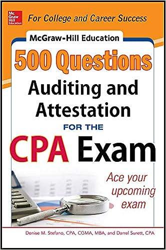 500 questions auditing and attestation for the cpa exam 1st edition denise stefano, darrel surett 0071807098,