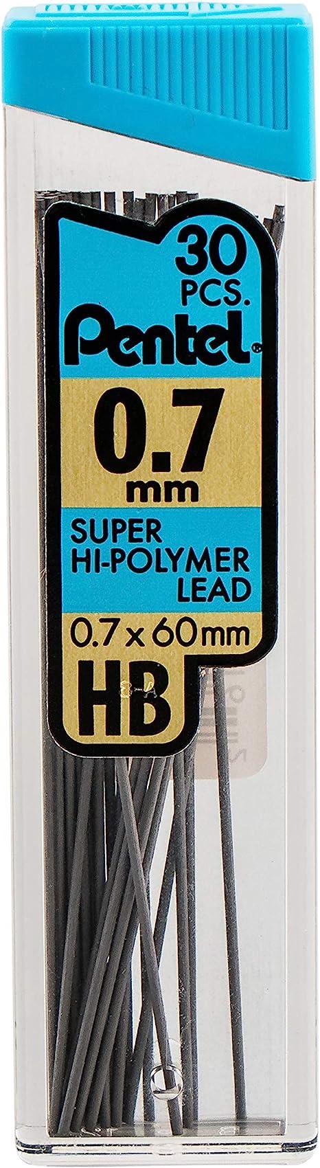 pentel super hi polymer leads 0.7 mm  pentel b0016p2a5g