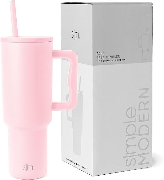 simple modern tumbler with handle and straw lid water bottle  simple modern b0bhbvwjwx