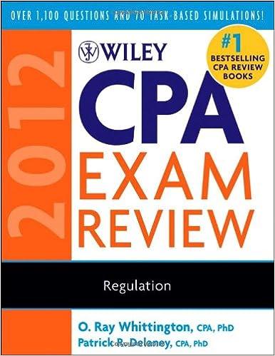 wiley cpa exam review regulation 2012 9th edition o. ray whittington, patrick r. delaney 0470923938,