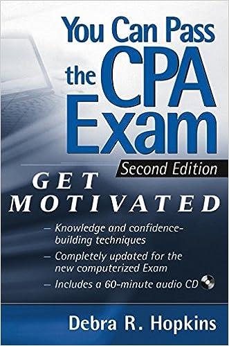 you can pass the cpa exam get motivated 2nd edition debra r. hopkins 0471453897, 978-0471453895