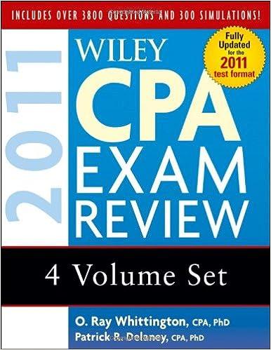 wiley cpa exam review 4 volume set 2011 8th edition patrick r. delaney, o. ray whittington 047055438x,