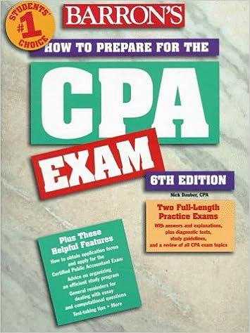 how to prepare for the cpa exam 6th edition cpa nick dauber 0764101854, 978-0764101854
