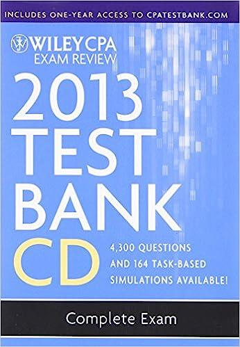 wiley cpa exam review test bank cd 4300 questions and 164 task based simulation available complete exam 2013