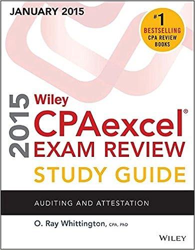 wiley cpa excel exam review study guide auditing and attestation 2015 13th edition o. ray whittington
