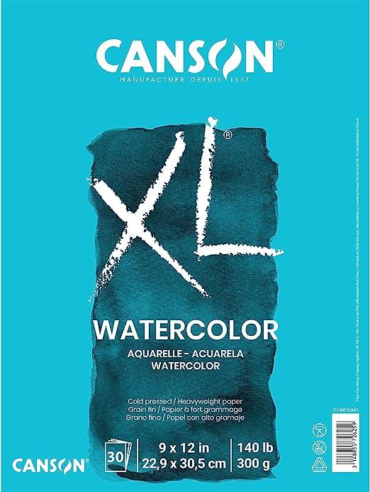 canson xl series watercolor textured paper pad for paint  canson b004m59o4c