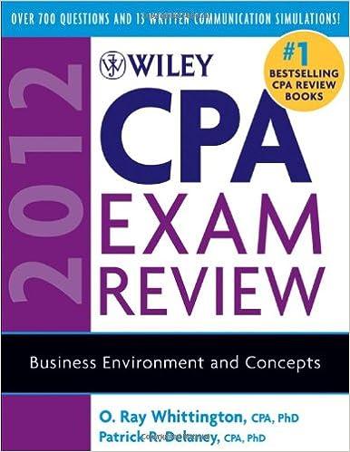 wiley cpa exam review business environment and concepts 2012 9th edition o. ray whittington, patrick r.