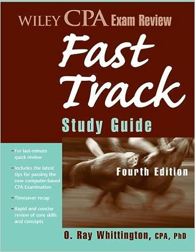 wiley cpa exam review fast track study guide 4th edition phd ray o. whittington 0470196092, 978-0470196090