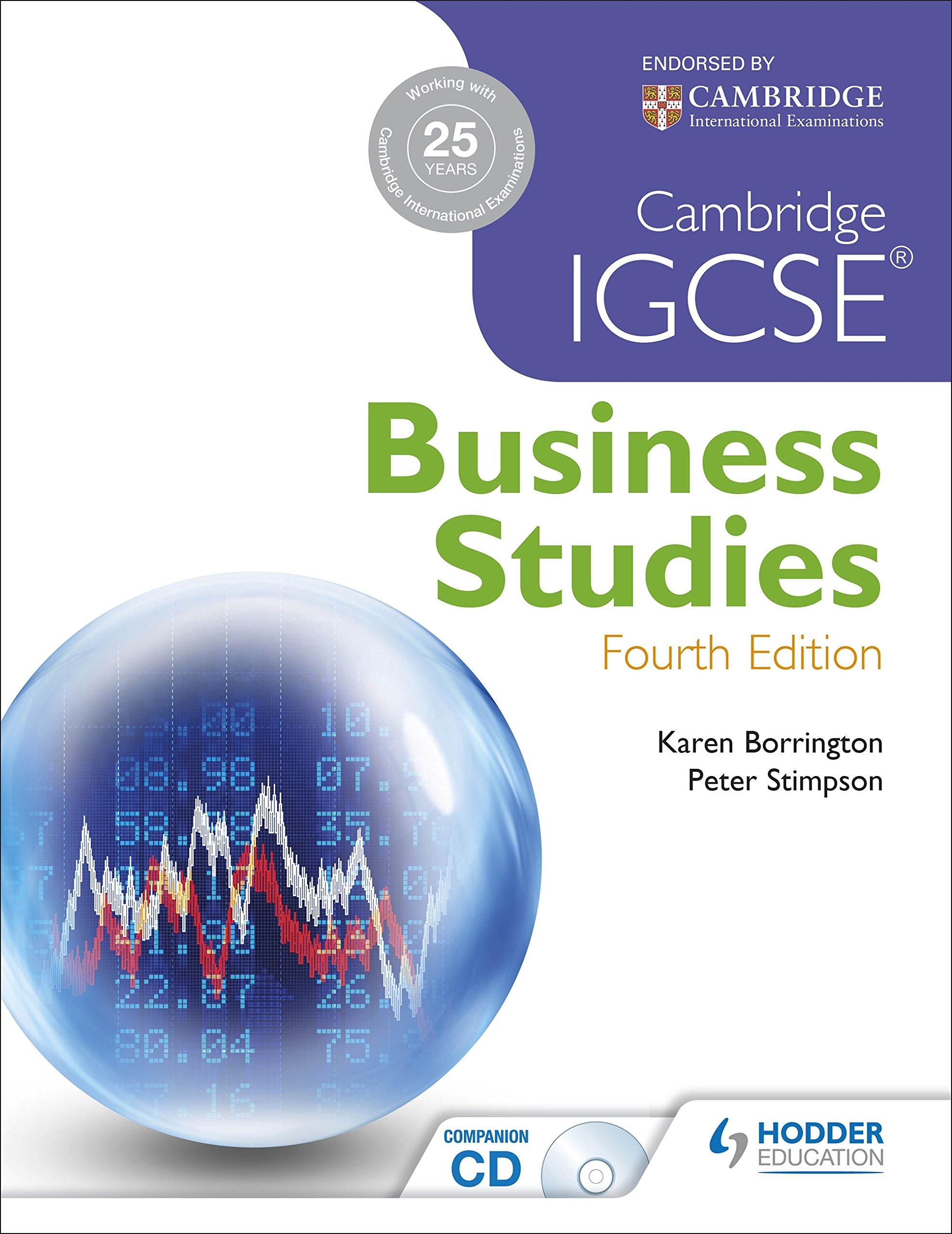 cambridge igcse business studies 4th edition karen borrington, peter stimpson 1444176587, 978-1444176582