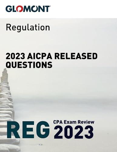 glomont cpa exam review regulation aicpa released questions 2023 2023 edition glomont, american institute of