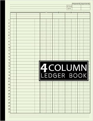 4 column ledger book large simple four column for bookkeeping accounting and personal use 1st edition