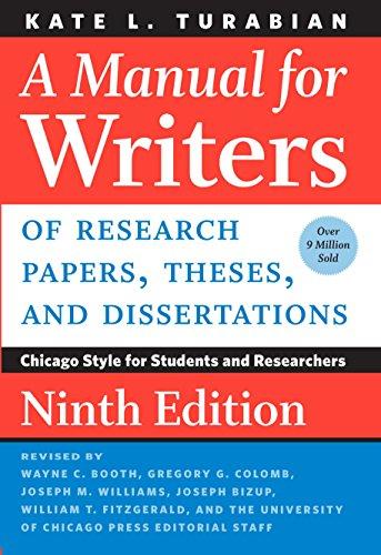 a manual for writers of research papers theses and dissertations chicago style for students and researchers
