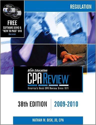 regulation bisk education cpa review 2009-2010 38th edition nathan m. bisk 1579616801, 978-1579616809
