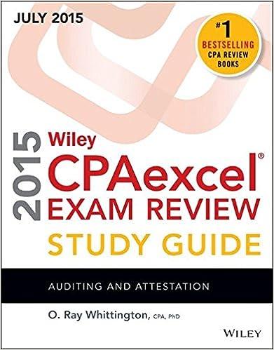 Wiley CPA Excel Exam Review Study Guide Auditing And Attestation 2015