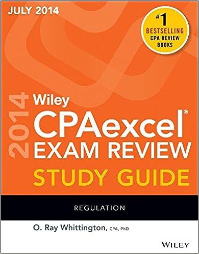 wiley cpa excel exam review study guide regulation 2014 12th edition o. ray whittington 111891788x,