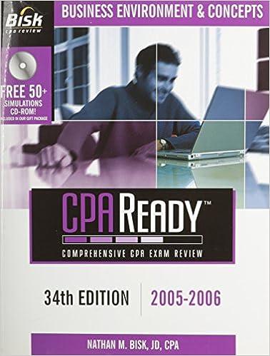 business environment and concepts bisk education cpa review 2005-2006 34th edition nathan m. bisk 1579613845,