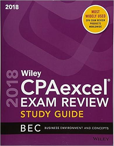wiley cpa excel exam review study guide bec business environment and concepts 2018 1st edition wiley