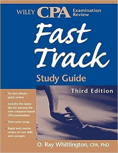 wiley cpa exam review fast track study guide 3rd edition o. ray whittington 0471453900, 978-0471453901