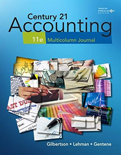 century 21 accounting multicolumn journal 11th edition claudia bienias gilbertson, mark w. lehman 1337565423,