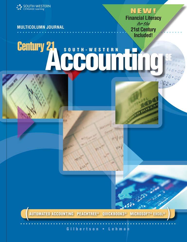 century 21 accounting multicolumn journal 9th edition claudia bienias gilbertson, mark w. lehman 1111988668,