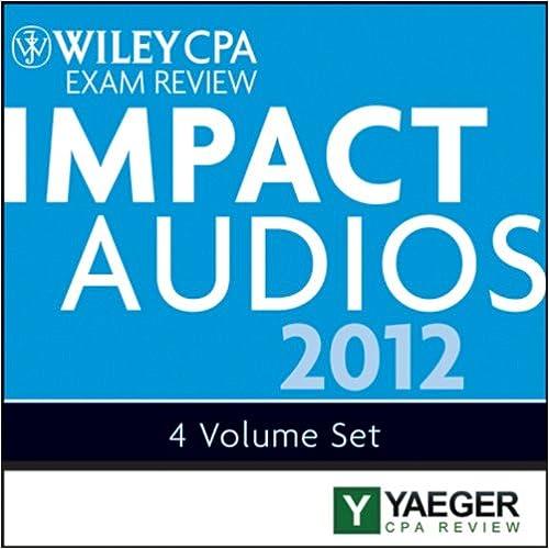 wiley cpa exam review impact audios 4 volume set 2012 2012 edition p. yaeger 1118423801, 978-1118423806