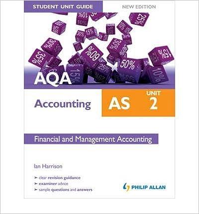aqa as accounting student unit guide financial and management accounting unit 2 1st edition ian harrison