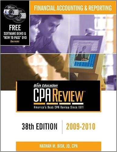 financial accounting and reporting bisk education cpa review 2009-2010 38th edition nathan m. bisk