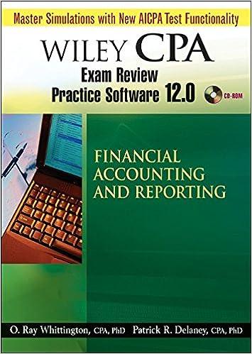 wiley cpa examination review practice software 12.0 financial accounting and reporting 1st edition patrick r.