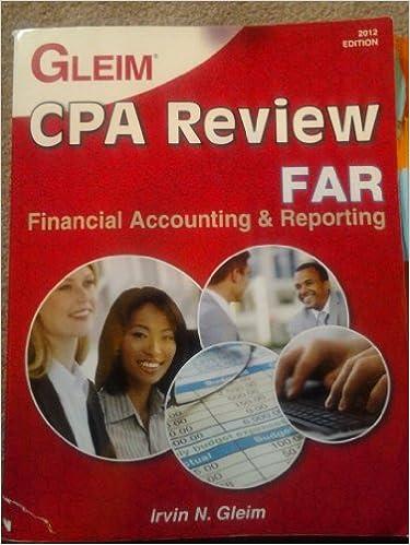 cpa review far financial accounting and reporting 2012 2012 edition irvin n. gleim 1581942729, 978-1581942729