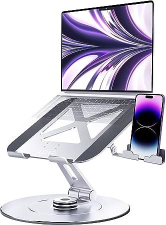loxp ultra stable aluminumy swivel laptop stand for desk and phone holder  loxp b0br7r8h3d