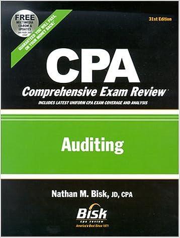 cpa comprehensive exam review auditing 31st edition nathan m. bisk 1579611710, 978-1579611712