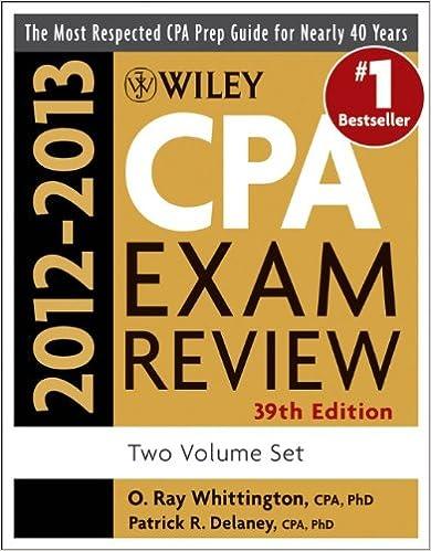 wiley cpa exam review two volume set 2012-2013 39th edition patrick r. delaney 1118266714, 978-1118266717