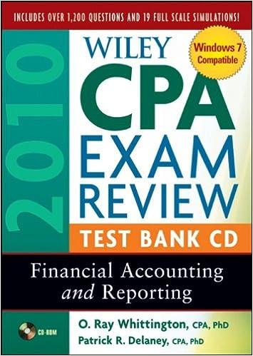 wiley cpa exam review 2010 test bank cd financial accounting and reporting 15th edition patrick r. delaney,