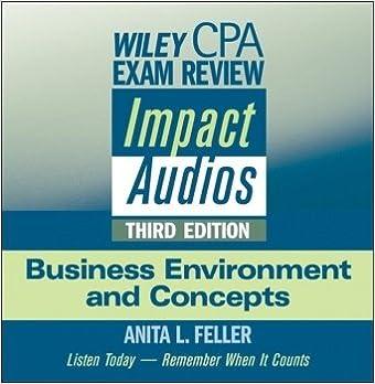 wiley cpa exam review impact audios business environment and concepts 3rd edition anita l. feller 0470323426,