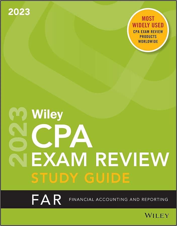 cpa exam review study guide far financial accounting and reporting 2023 1st edition wiley 139415562x,