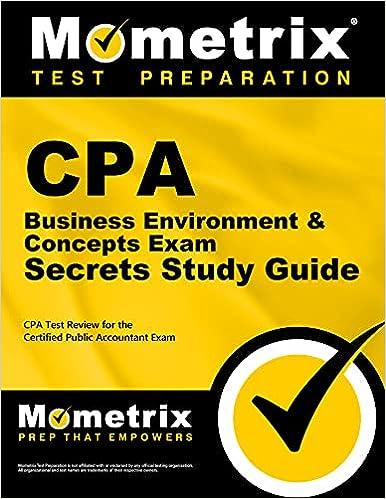 cpa business environment and concepts exam secrets study guide cpa test review for the certified public