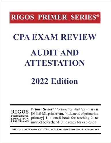 rigos primer series cpa exam review audit and attestation 2022 2022 edition james j. rigos b09zcclgn2,