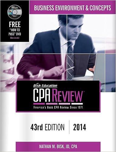 business environment and concepts bisk education cpa review 2014 43rd edition nathan m. bisk 0881280976,