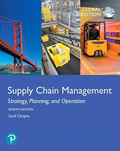 supply chain management strategy planning and operation 7th global edition sunil chopra 129225789x,