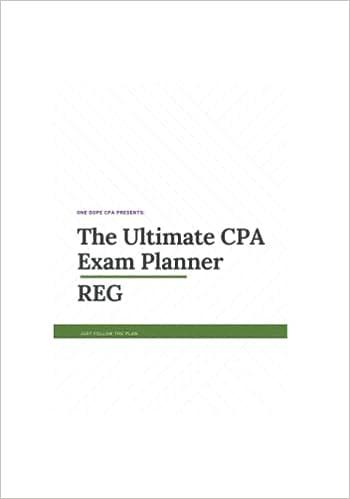 the ultimate cpa exam planner reg 1st edition one dope cpa b09rm7l8zs, 979-8412152042