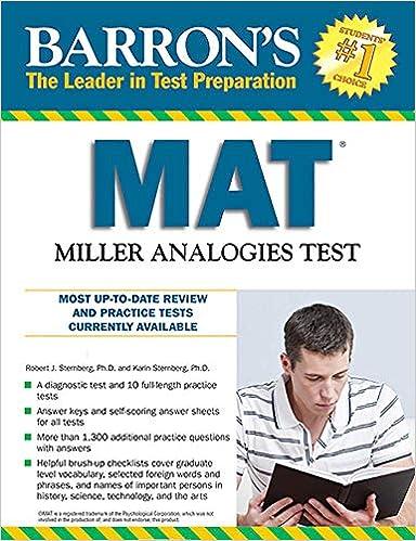 barrons mat miller analogies test most up to date review and practice tests currently available 11th edition