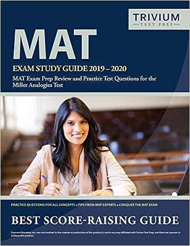 mat exam study guide 2019-2020 mat exam prep review and practice test questions for the miller analogies test