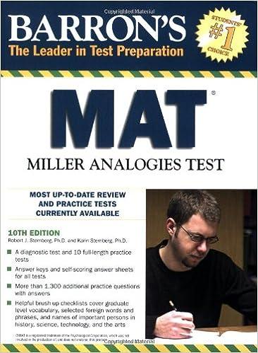 barrons mat miller analogies test most up to date review and practice tests currently available 10th edition