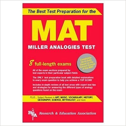 the best test preparation for the mat miller analogies test 1st edition the editors of rea, heather craven,