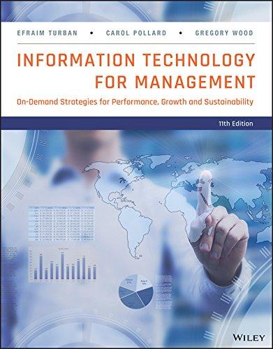 information technology for management on demand strategies for performance growth and sustainability 11th