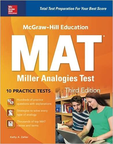 mat miller analogies test 3rd edition kathy a. a. zahler 1259837084, 978-1259837081