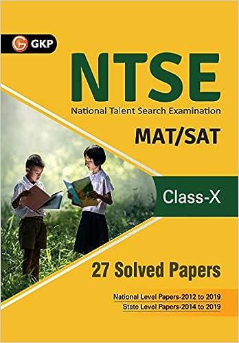 ntse national talent search examination mat/sat 27 solved paper 1st edition gkp 9389573831, 978-9389573831